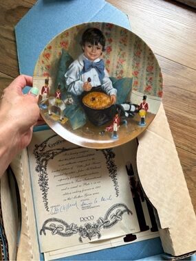 1982 Reco Little Jack Horner John McClelland Mother Goose Plate COA Box 13754H